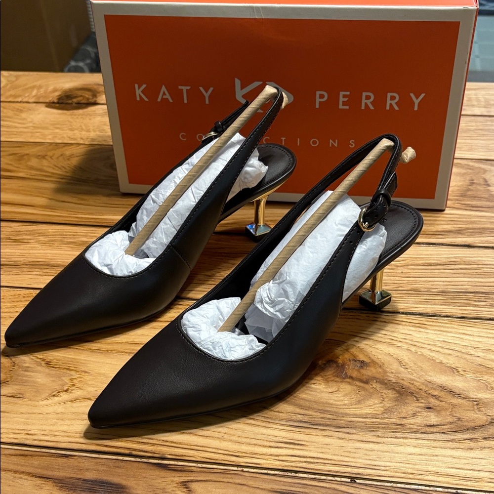 Katy Perry Collections Sling Back Softy Nappa coffee NWT - Picture 5 of 9